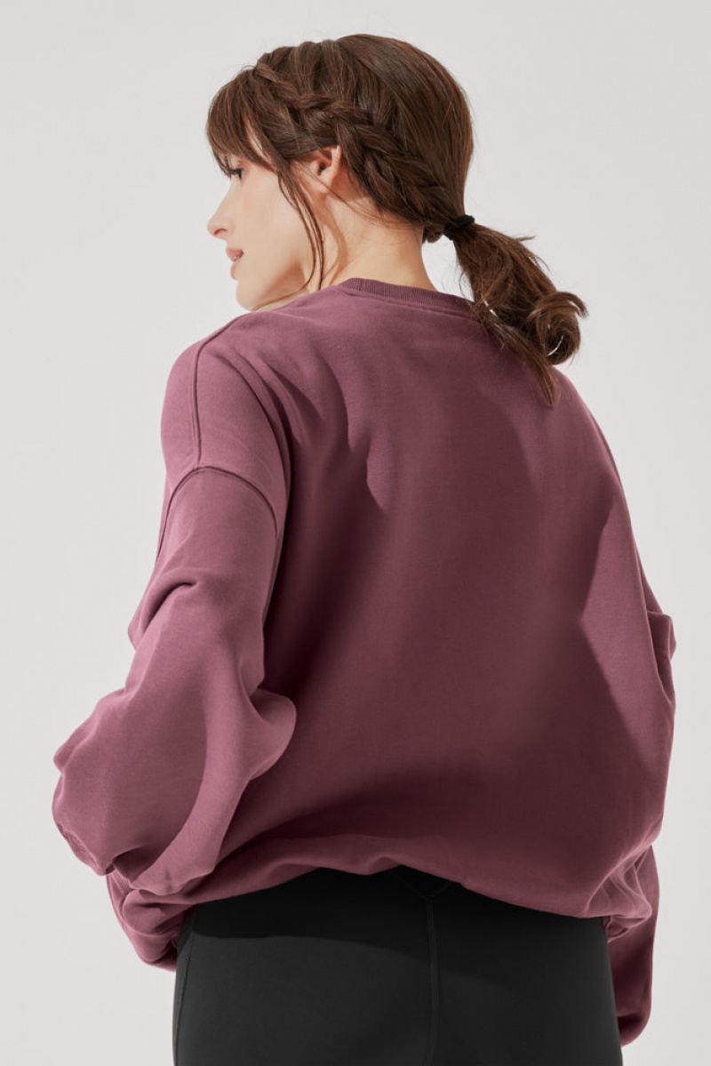 POPFLEX Cloud Crewneck Svetrové Merlot | ZHGT02614