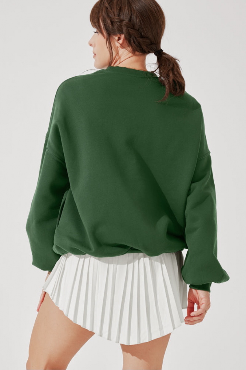 POPFLEX Cloud Crewneck Svetrové Zelene | MZIC70293