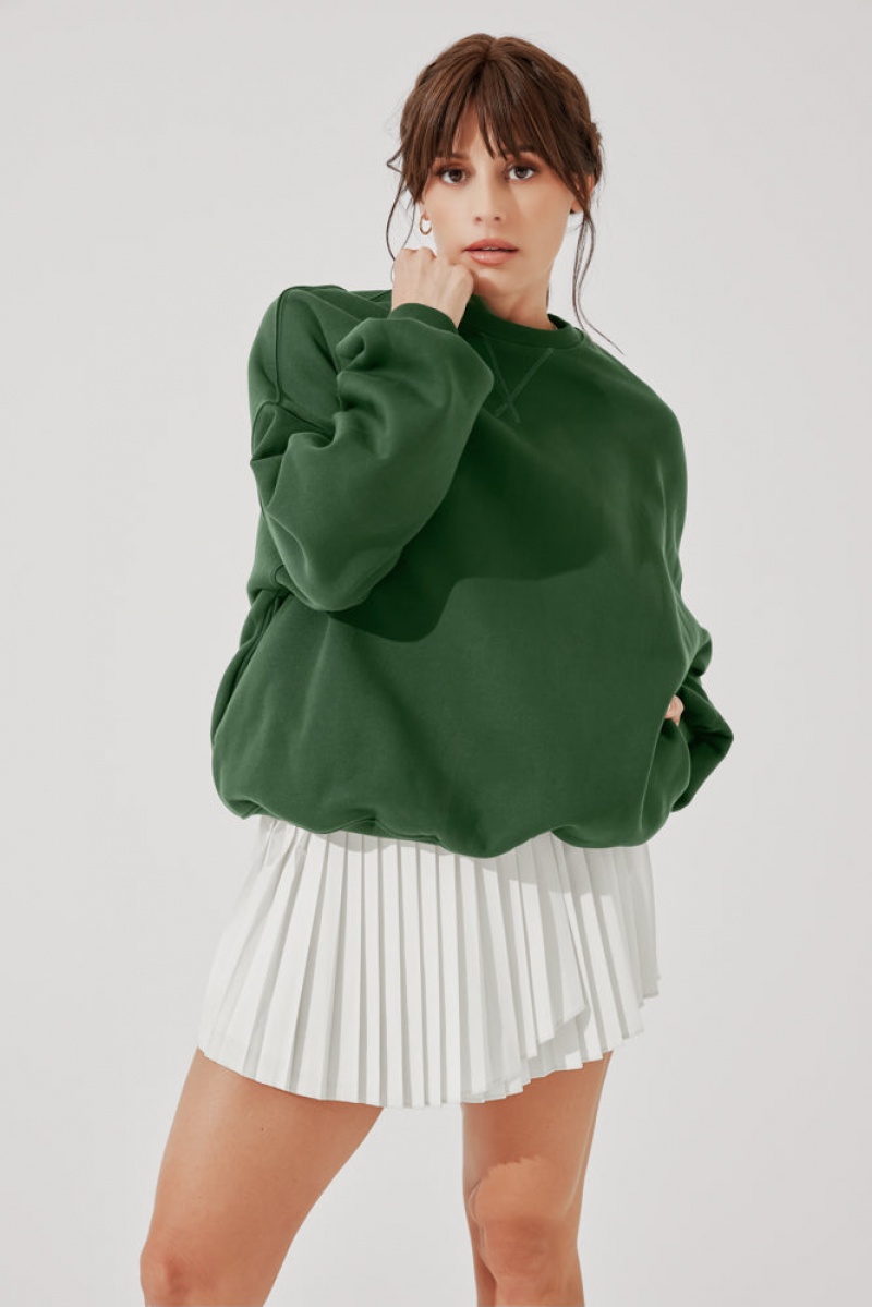 POPFLEX Cloud Crewneck Svetrové Zelene | MZIC70293