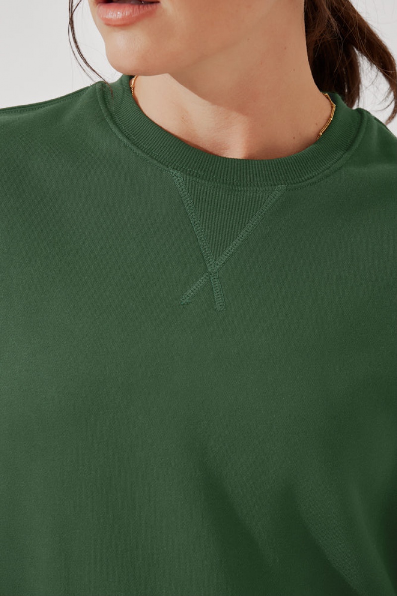 POPFLEX Cloud Crewneck Svetrové Zelene | MZIC70293