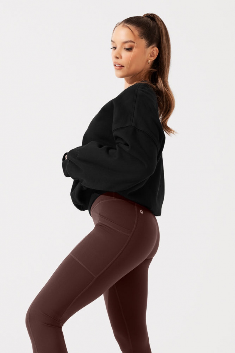 POPFLEX Cloud Crewneck Svetrové Černé | KHRM61283