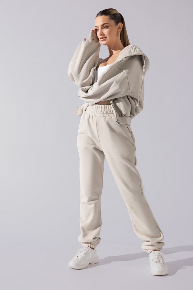 POPFLEX Cloud Rollover Sweatpant Seashell | SXBN78149
