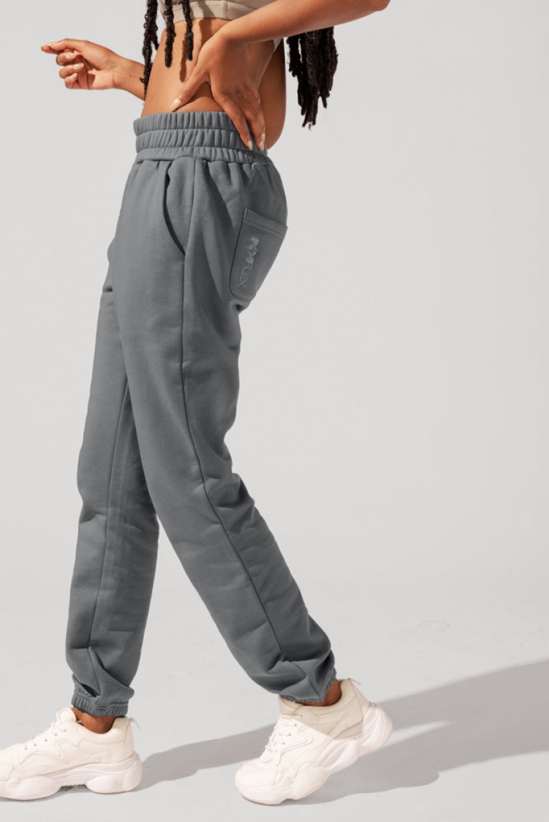 POPFLEX Cloud Rollover Sweatpant Smoke | DHGX70923