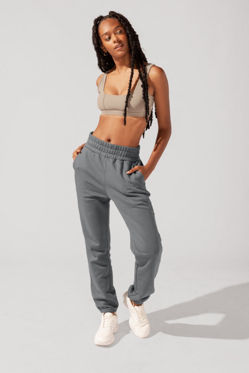 POPFLEX Cloud Rollover Sweatpant Smoke | DHGX70923