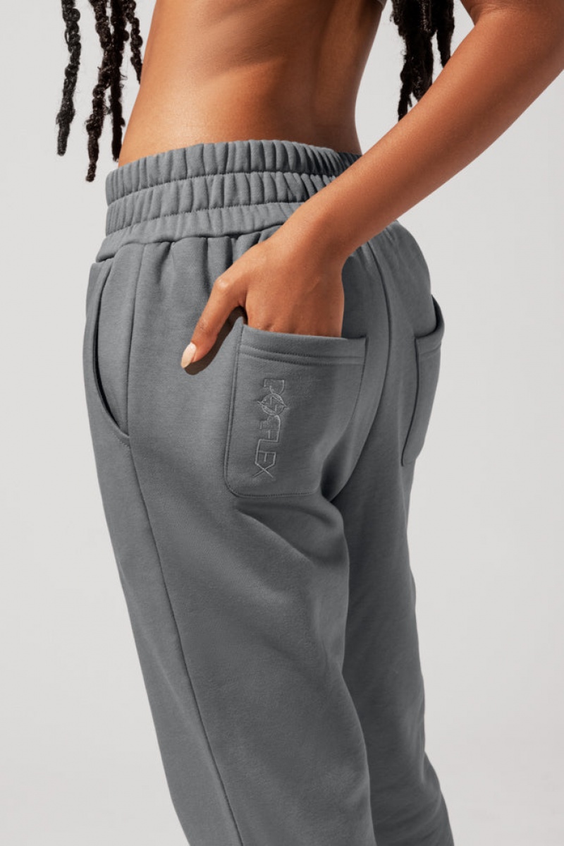 POPFLEX Cloud Rollover Sweatpant Smoke | DHGX70923