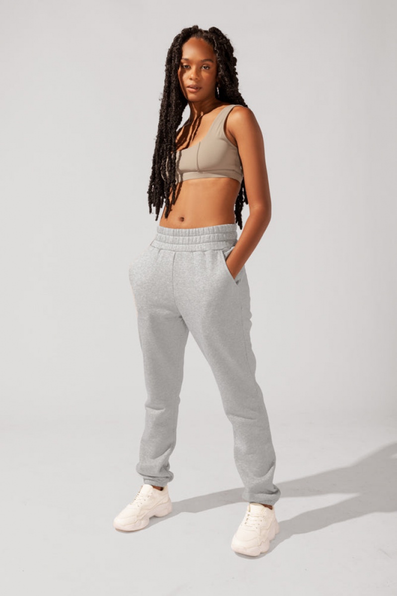 POPFLEX Cloud Rollover Sweatpant Šedé | LGJM32084