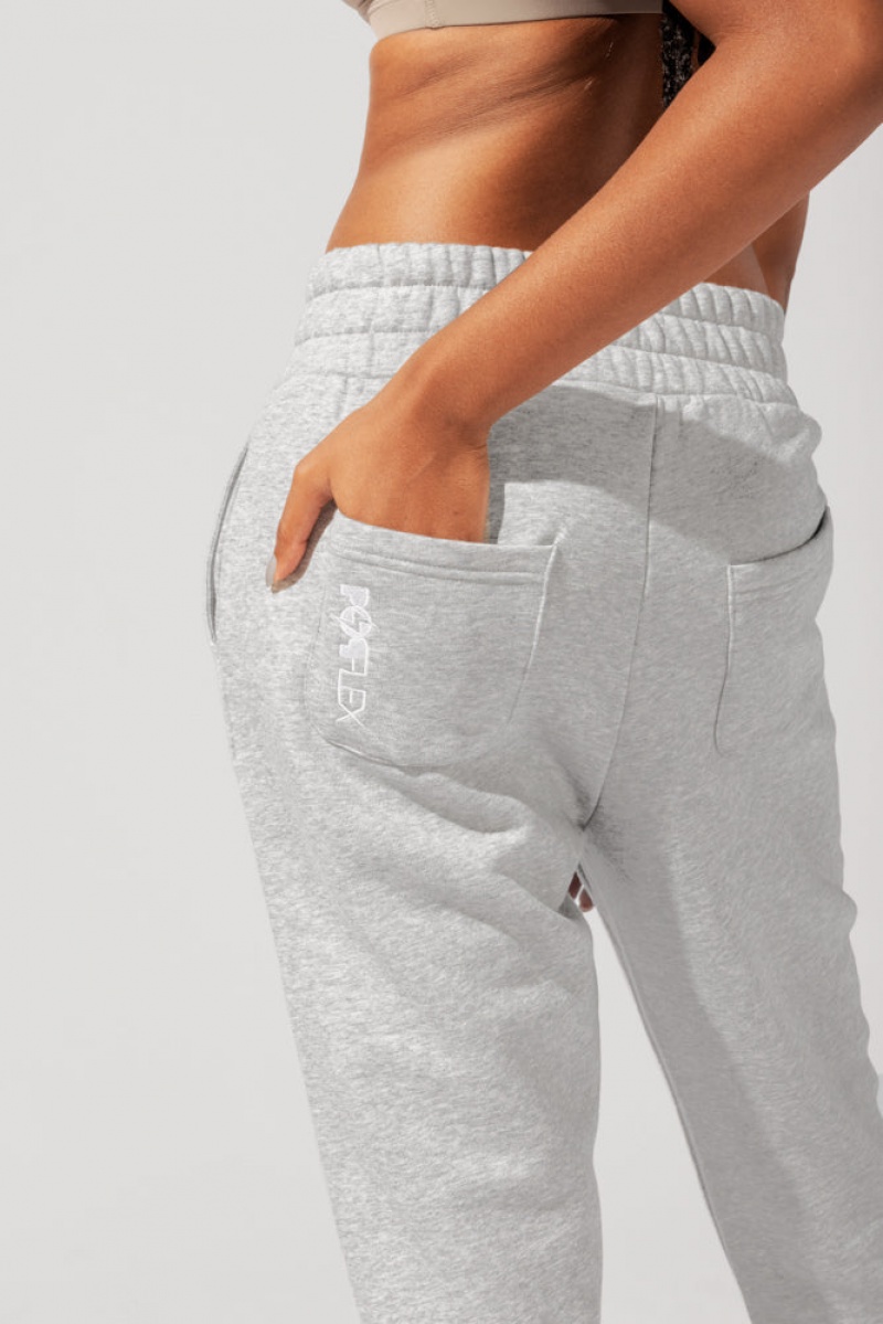 POPFLEX Cloud Rollover Sweatpant Šedé | LGJM32084