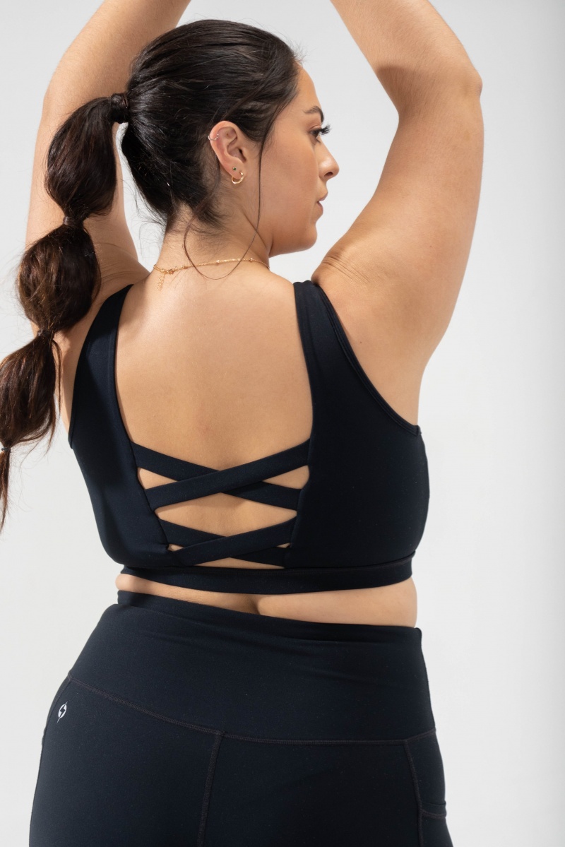 POPFLEX Corset Bra Černé | KUAT95328