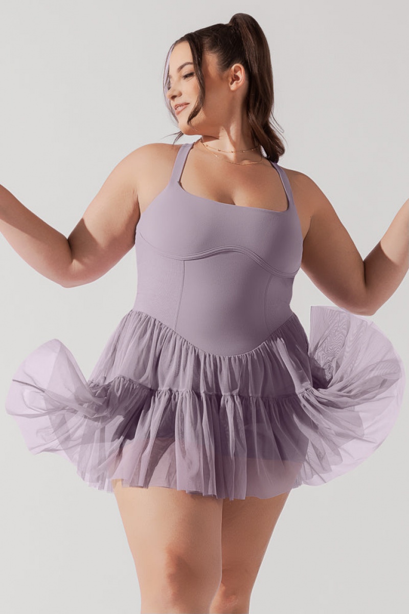 POPFLEX Corset Pirouette Šaty Dusty Mauve | FQZL75698