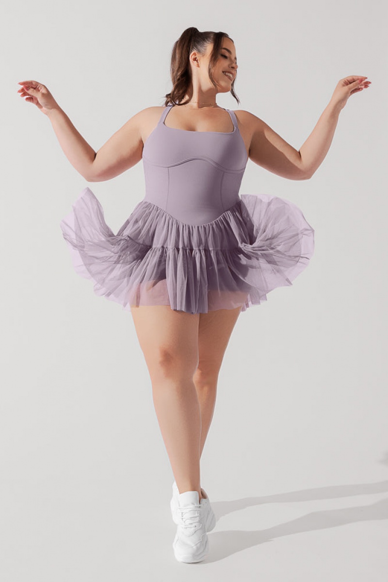 POPFLEX Corset Pirouette Šaty Dusty Mauve | FQZL75698