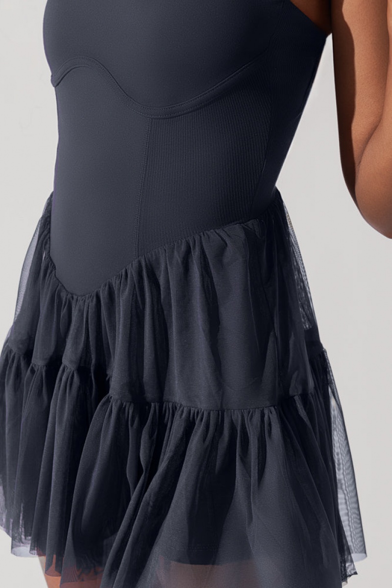POPFLEX Corset Pirouette Šaty Tmavě Blankyt | XWTG69710