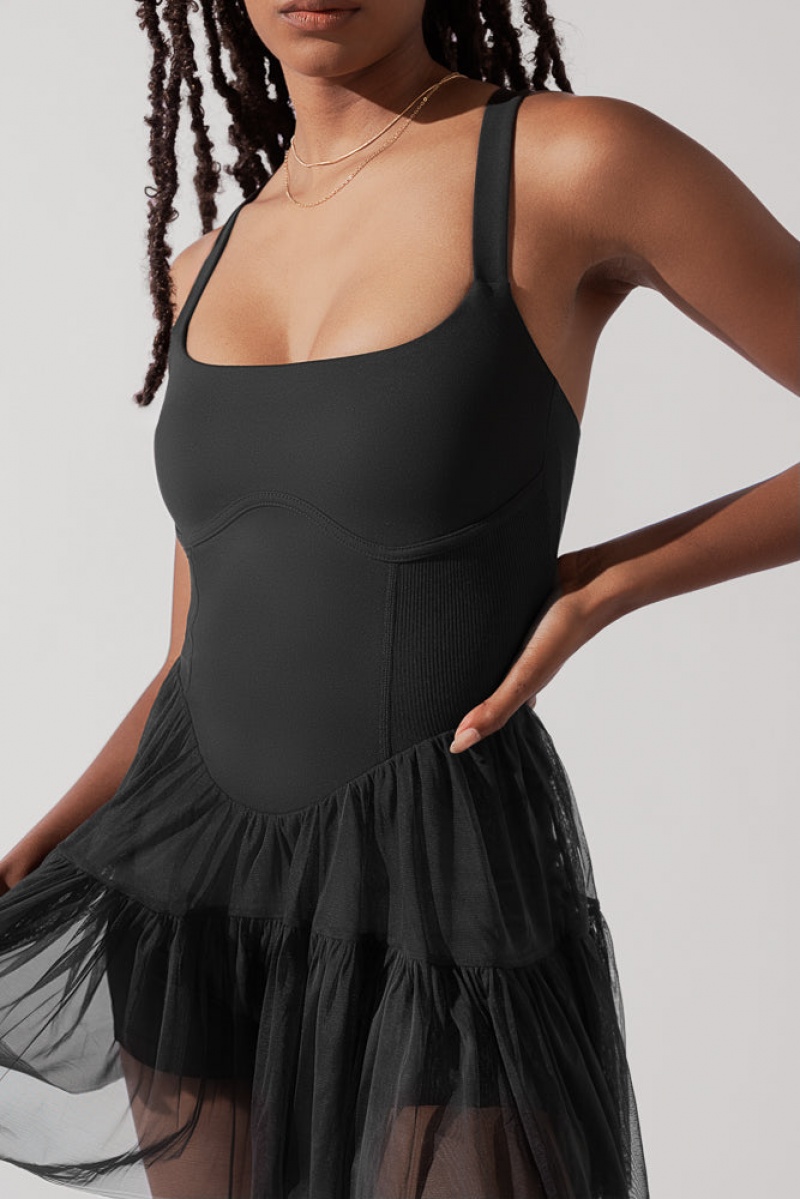 POPFLEX Corset Pirouette Šaty Černé | MWOE69028