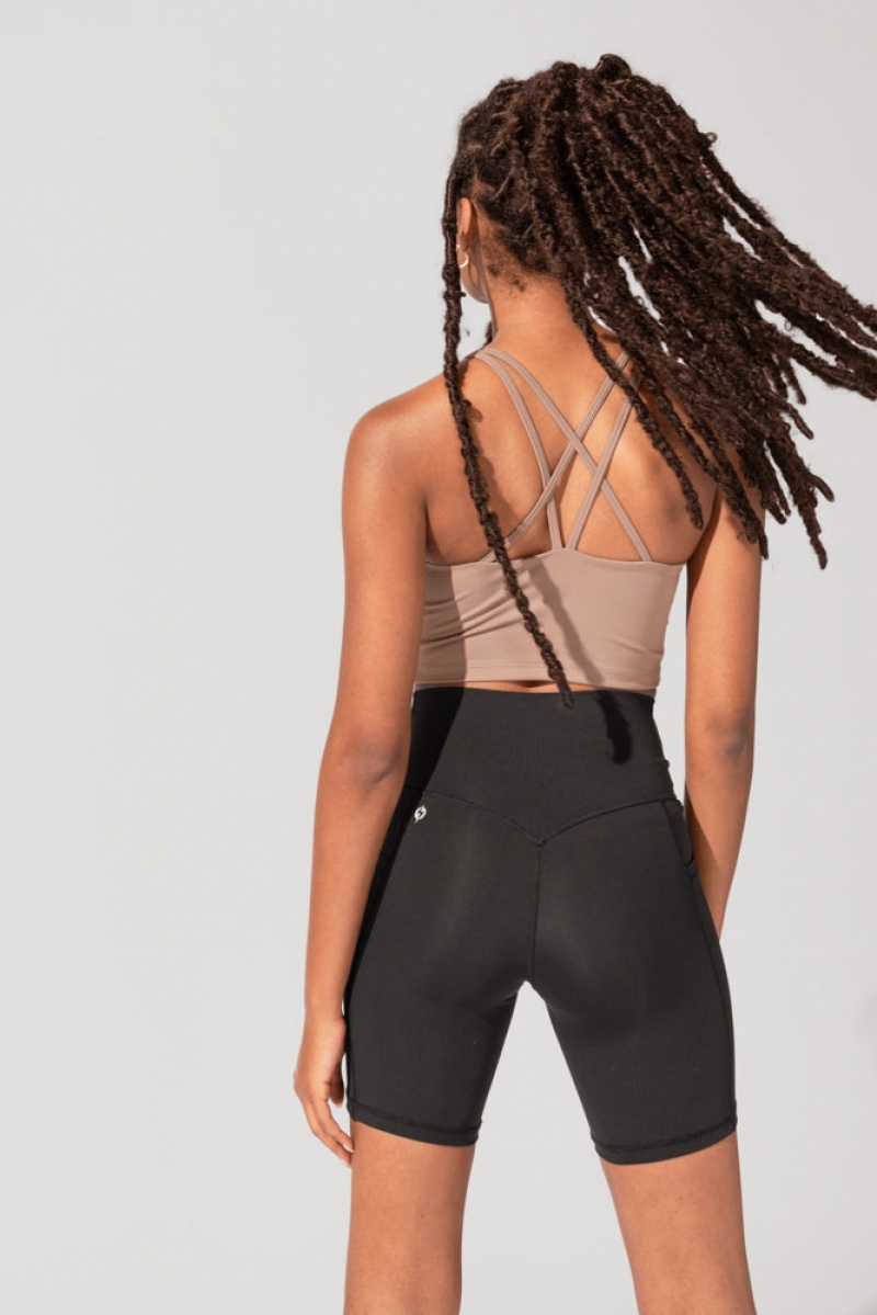 POPFLEX Crisscross Hourglass® Cyklistické Krátké (Soft Touch) Černé | WTSX42608