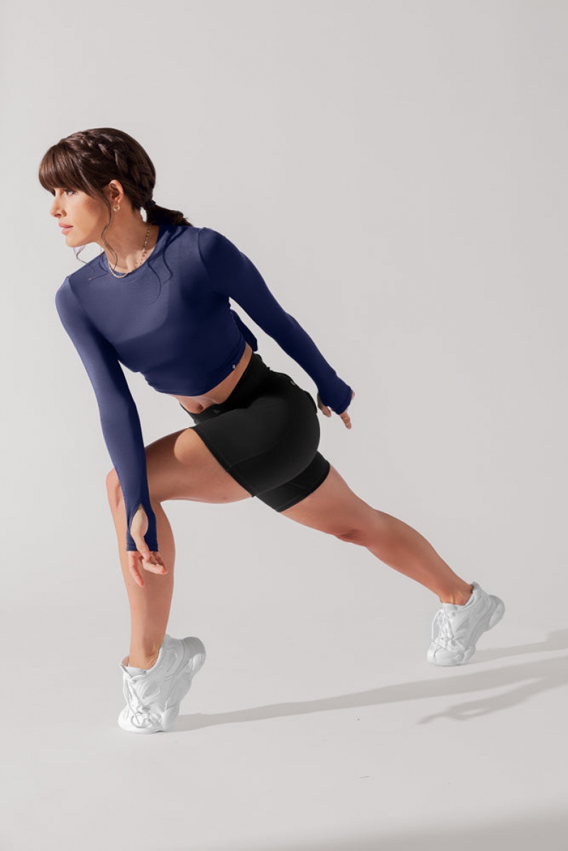 POPFLEX Crisscross Hourglass® Midi Krátké with Pockets (Soft Touch) Černé | DMPA72136