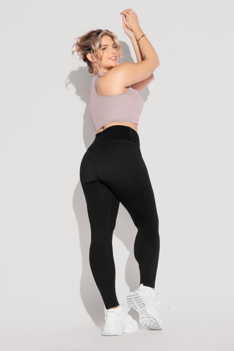 POPFLEX Crisscross Hourglass® Seamless Legging Černé | WXKO40958
