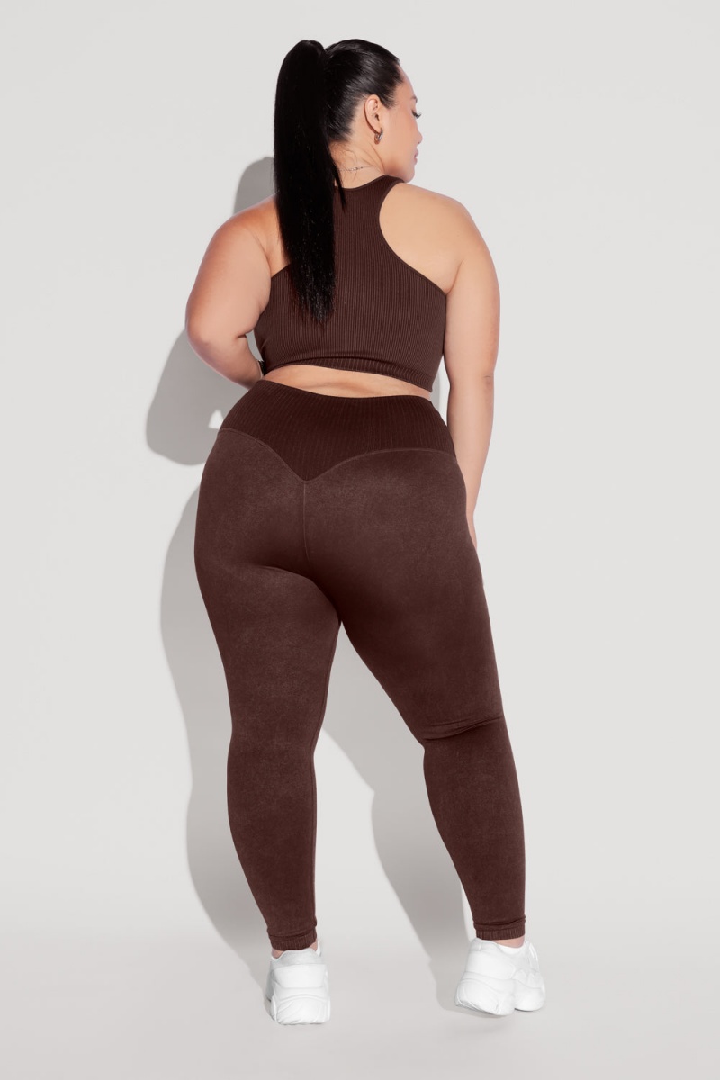 POPFLEX Crisscross Hourglass® Seamless Legging French Roast | OSKR78431