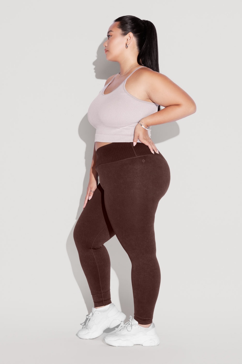 POPFLEX Crisscross Hourglass® Seamless Legging French Roast | OSKR78431