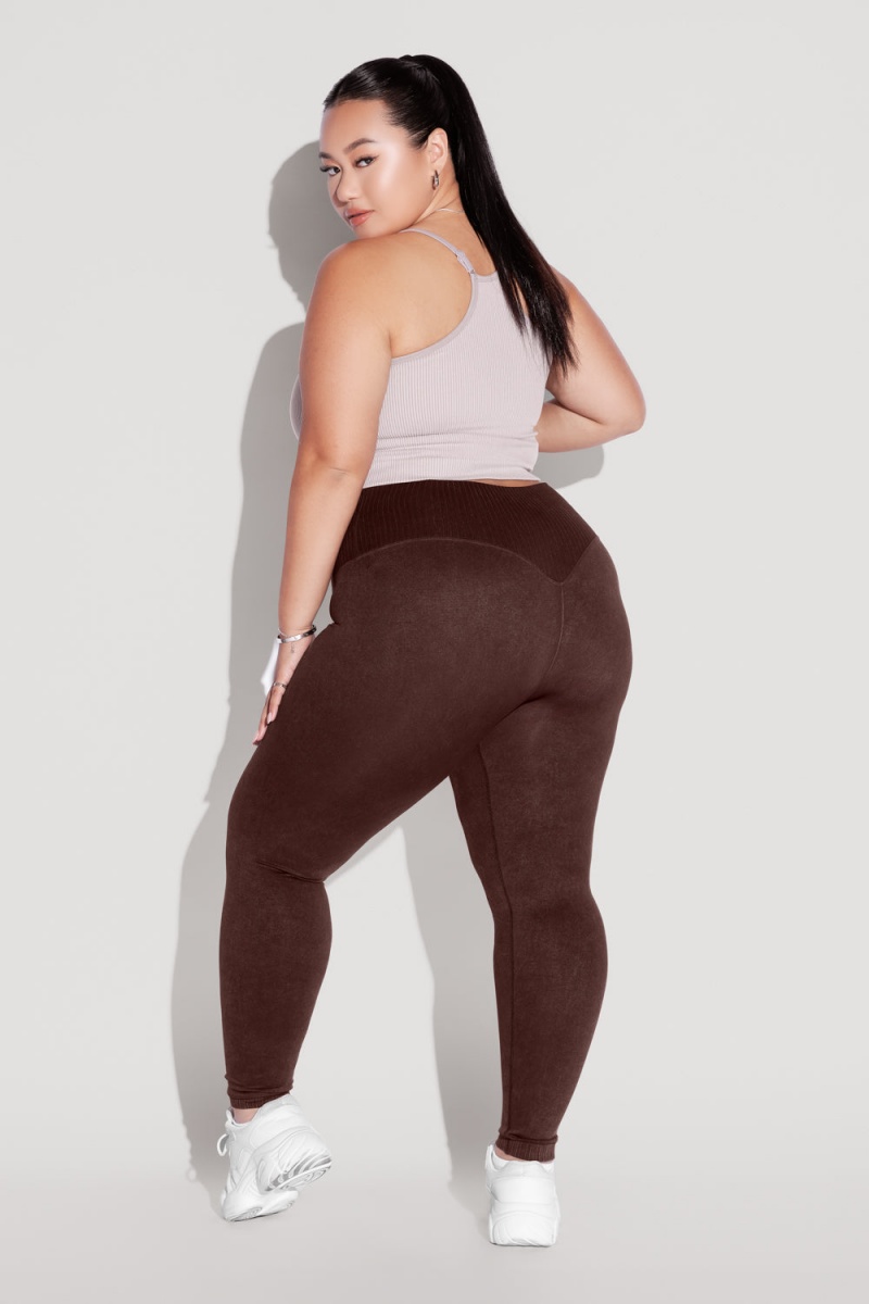 POPFLEX Crisscross Hourglass® Seamless Legging French Roast | OSKR78431