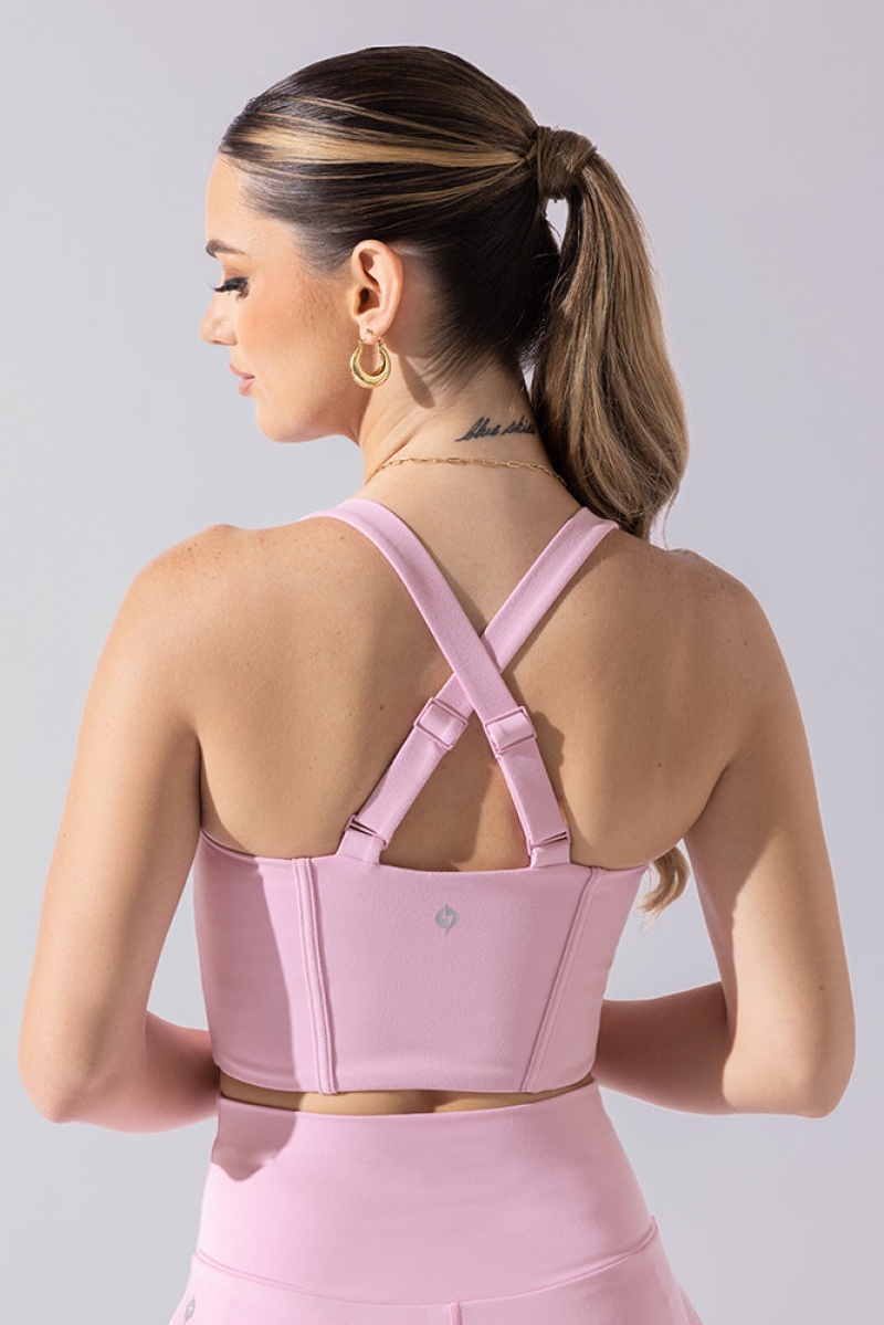 POPFLEX Daphne Corset Crop Top Bubblegum | PKCH37426