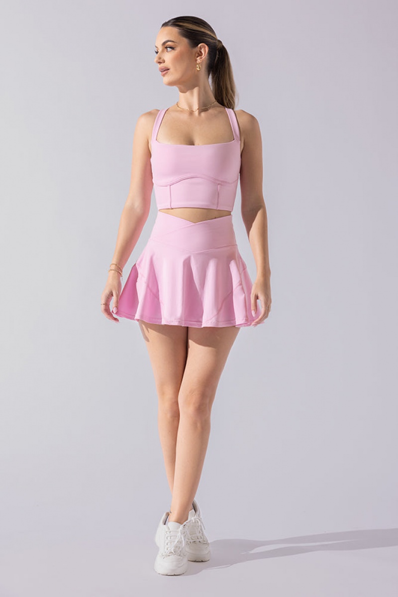 POPFLEX Daphne Corset Crop Top Bubblegum | PKCH37426