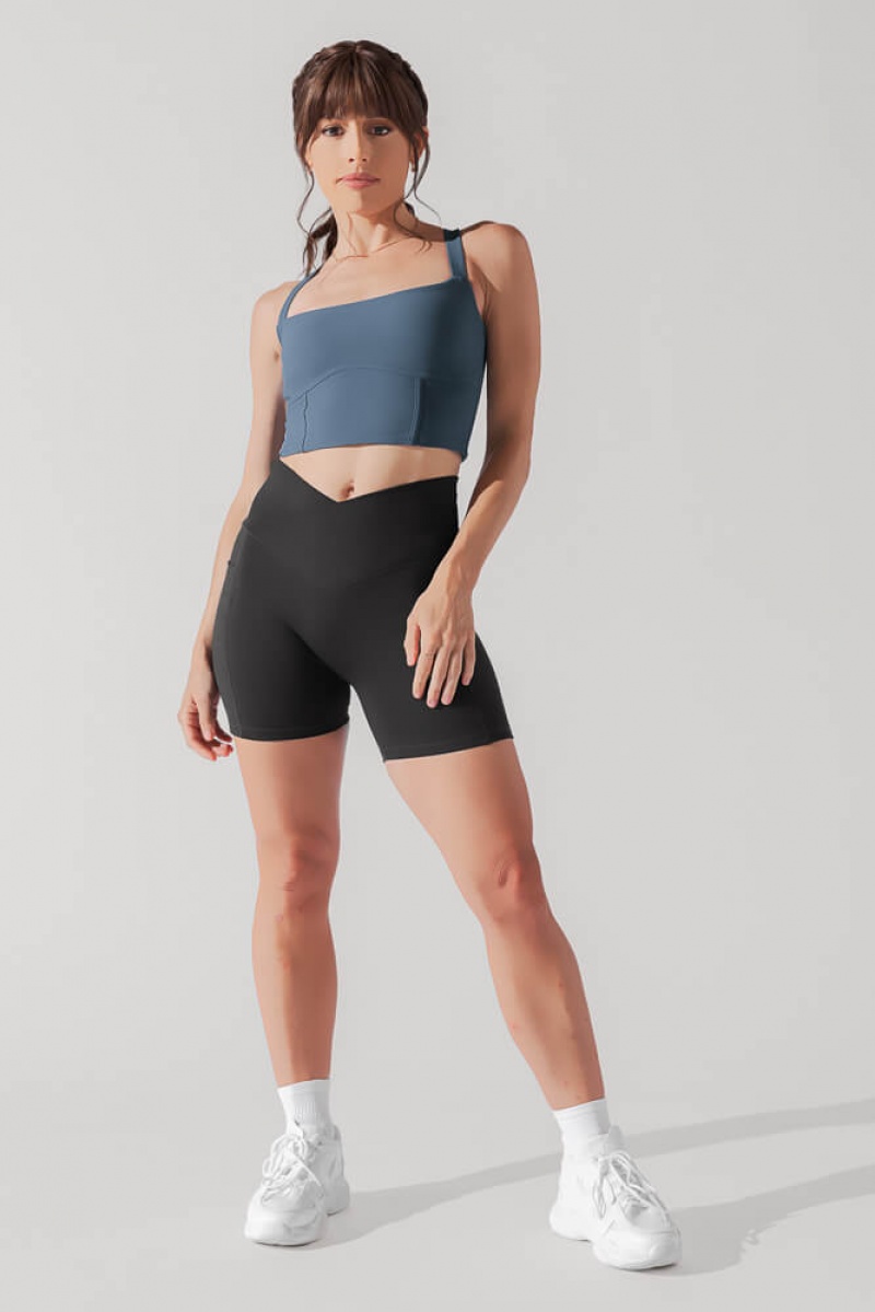 POPFLEX Daphne Corset Crop Top Indigo | IUQP63490