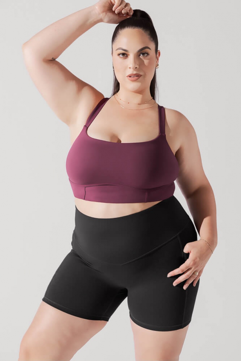 POPFLEX Daphne Corset Crop Top Plum | XVLK12974