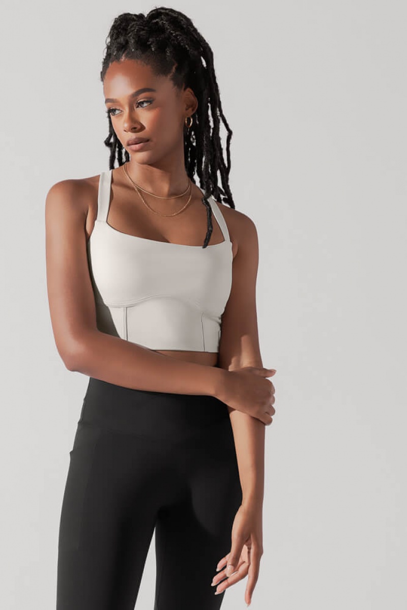 POPFLEX Daphne Corset Crop Top Světle | UGHX85347