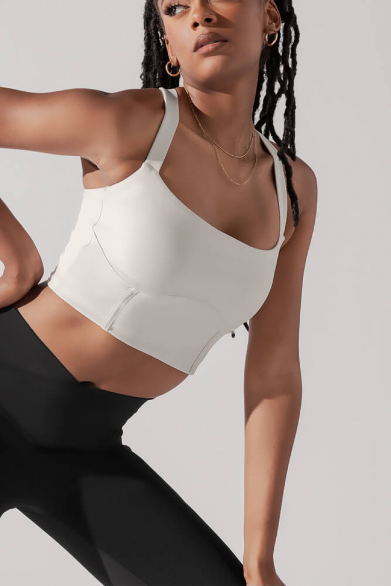 POPFLEX Daphne Corset Crop Top Světle | UGHX85347