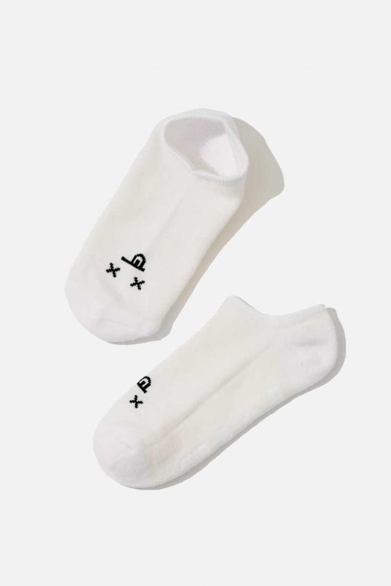 POPFLEX Dead Face Low Rise Socks Bílé | EANG89572