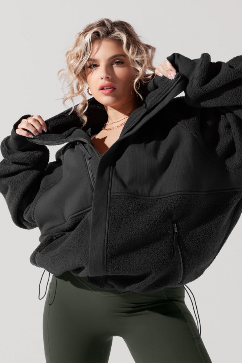 POPFLEX Find Your Inner Fleece Jacket Charcoal | FRXD92160