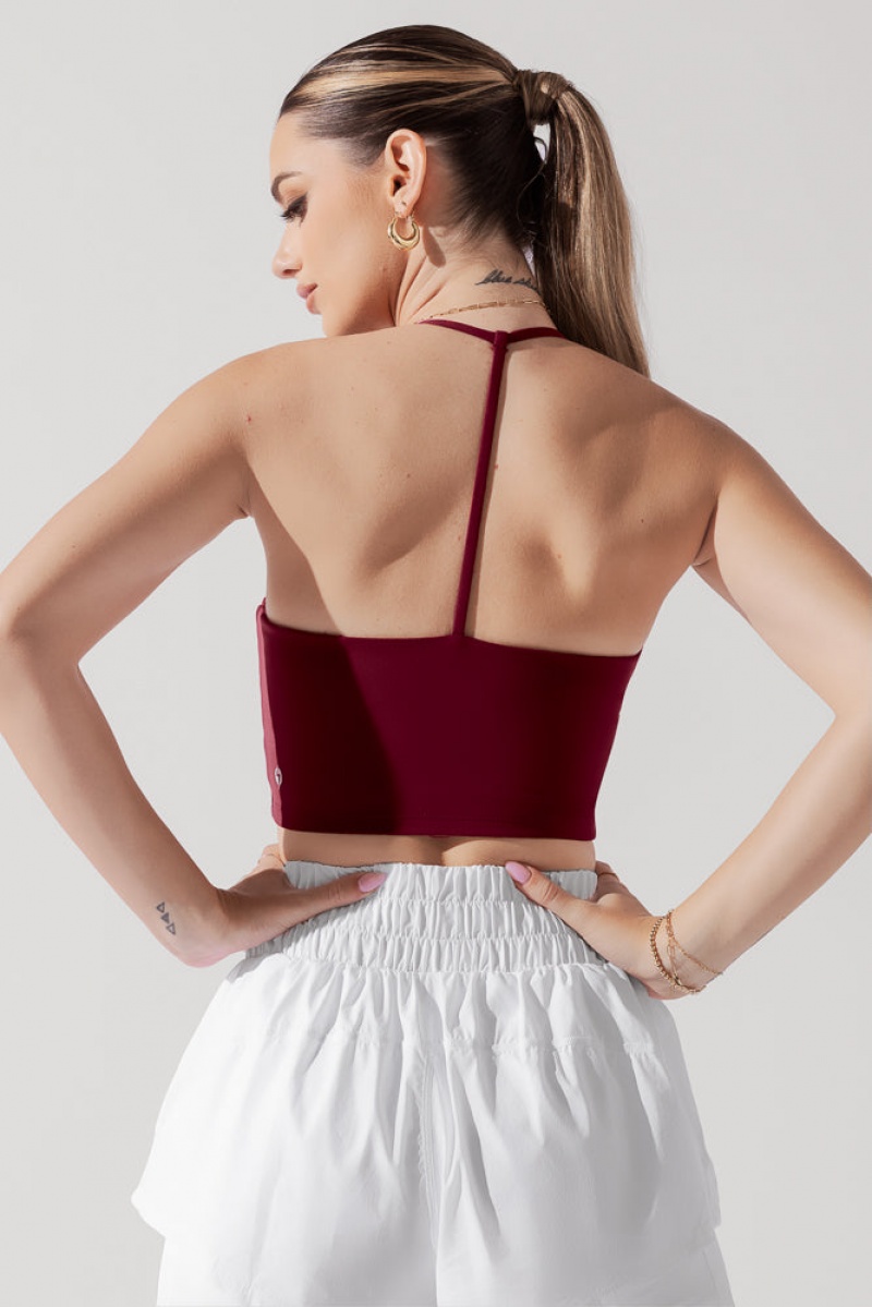 POPFLEX Flexy Crop Top Crimson | CWYZ50836