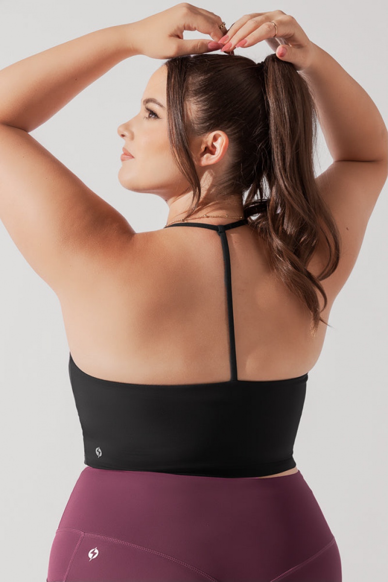 POPFLEX Flexy Crop Top Černé | JKSY09476