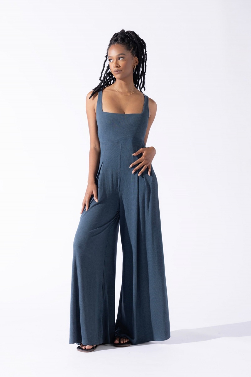 POPFLEX Go with the Flow Jumpsuit Stormy Weather | QOKL94520