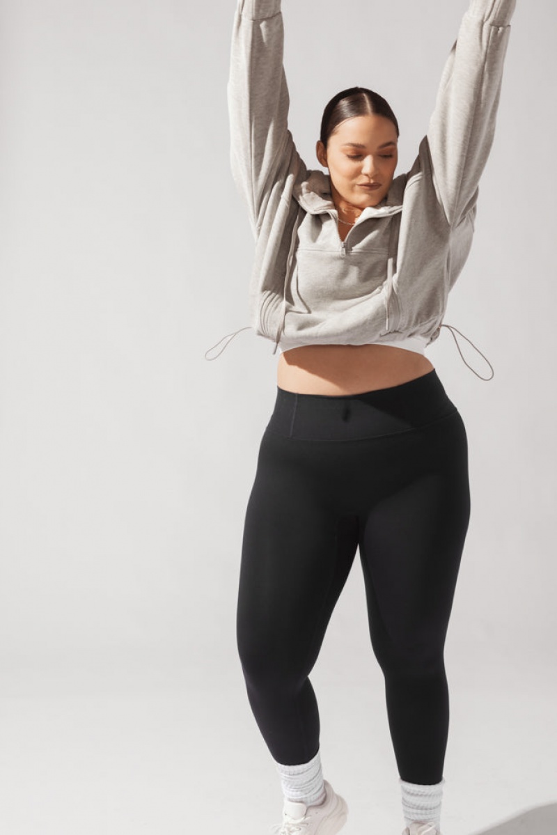POPFLEX Half Zip Warm Up Hoodie Šedé | AJNP54819