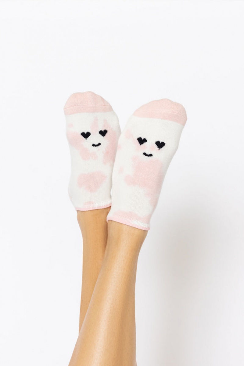 POPFLEX Heart Eyes Low Rise Socks Růžové | WEHC90175