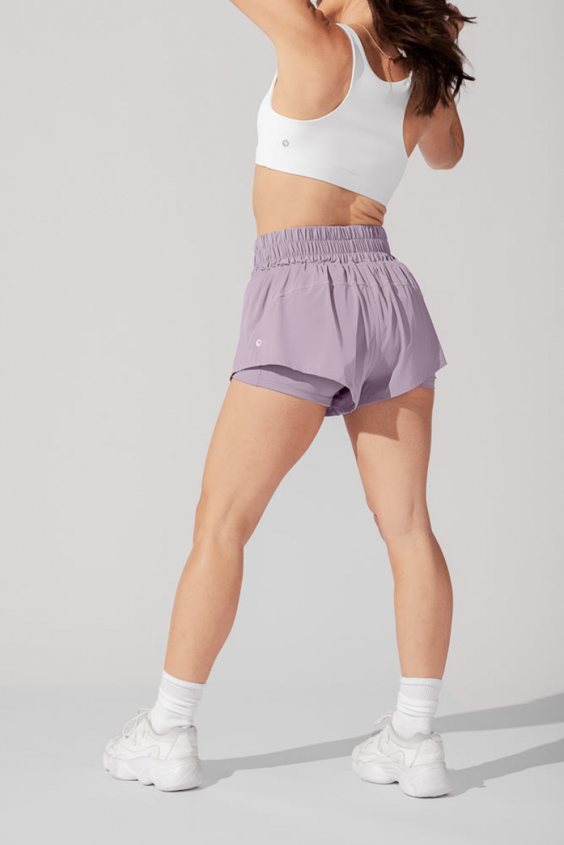 POPFLEX High Waisted Supershort™ Dusty Mauve | UZAC10794