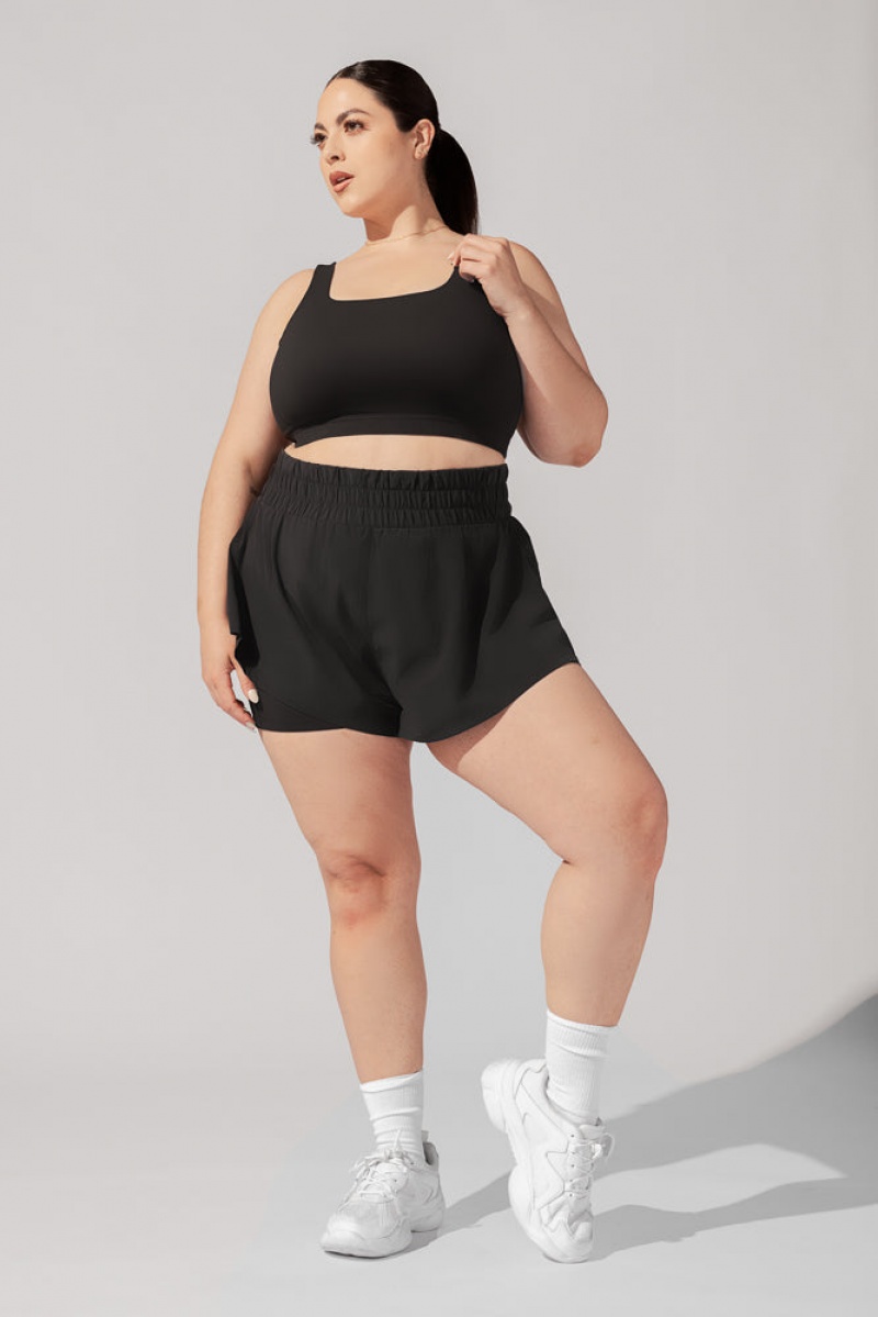 POPFLEX High Waisted Supershort™ Černé | YNTX96702