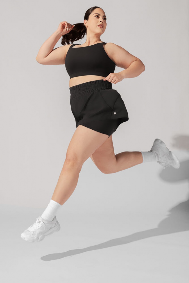 POPFLEX High Waisted Supershort™ Černé | YNTX96702