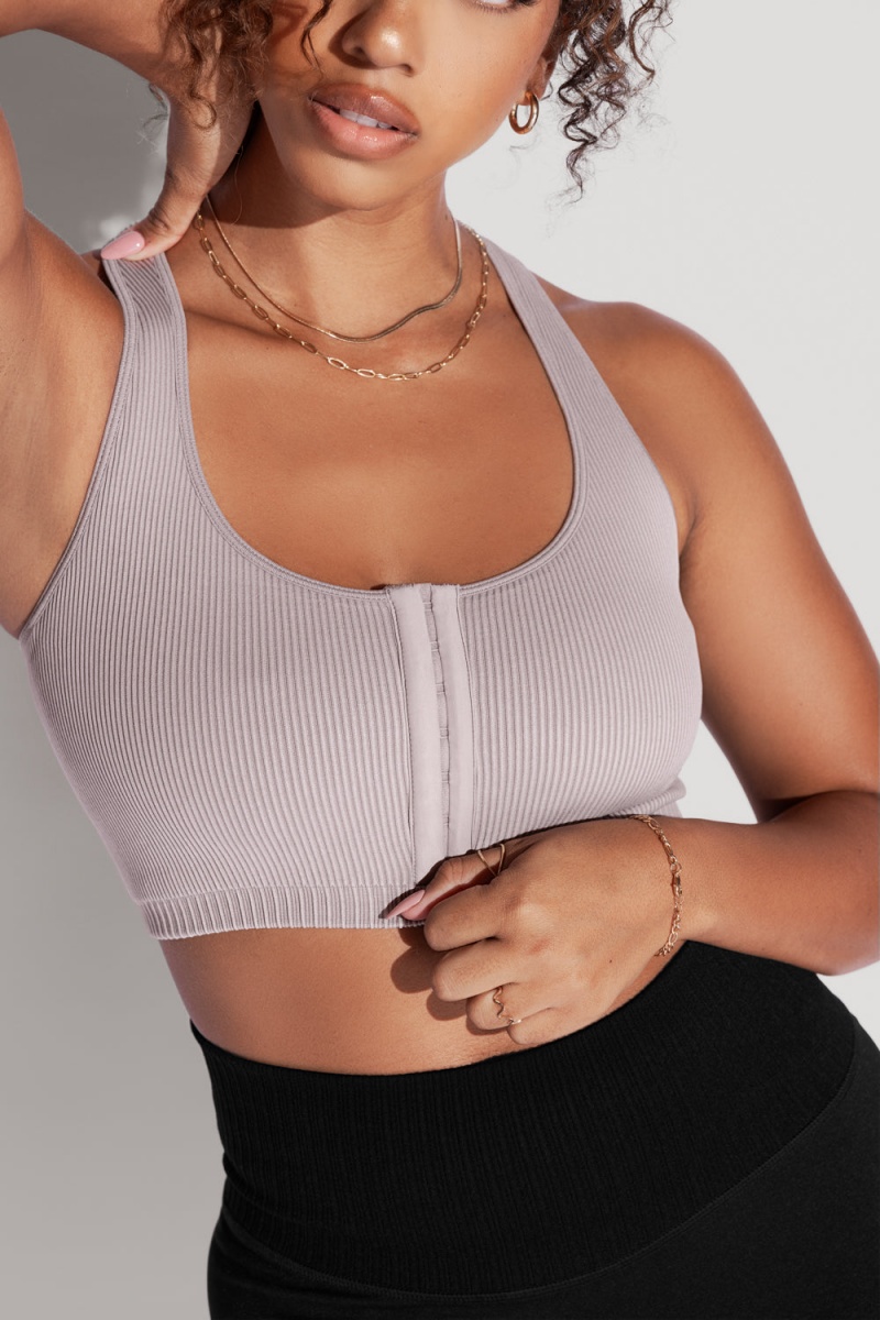 POPFLEX Hook It Up Seamless Bra Smoky Lilac | FCDP53281