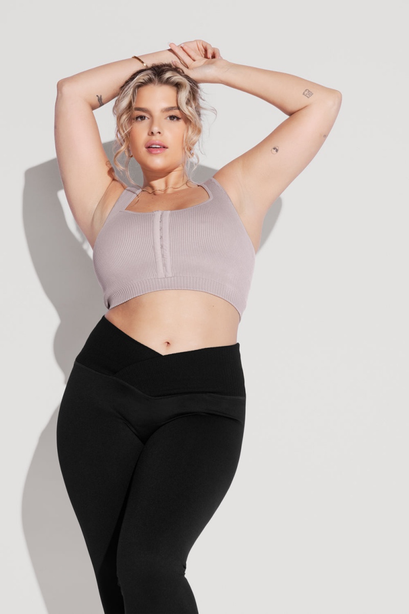 POPFLEX Hook It Up Seamless Bra Smoky Lilac | FCDP53281