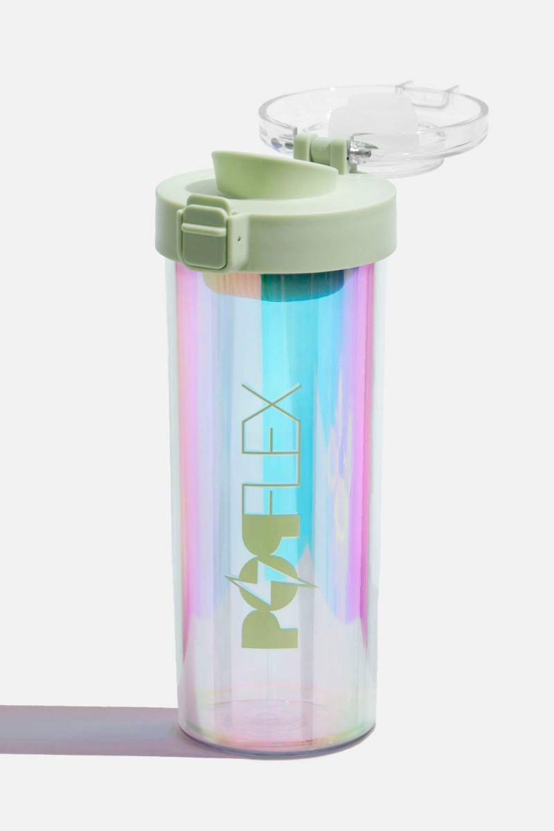 POPFLEX Iridescent Shaker Bottle Světle Zelene | ZXCJ93568