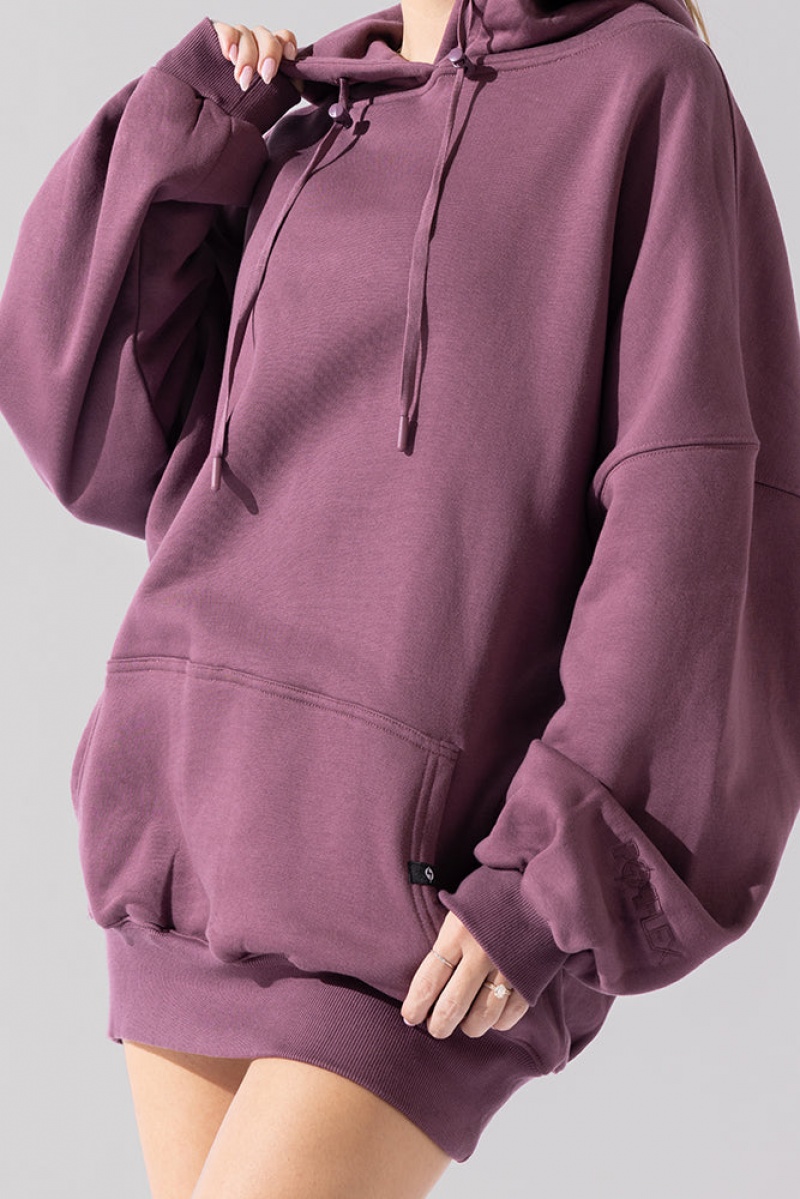 POPFLEX Long Cloud Hoodie Tmavě | NZRV82574