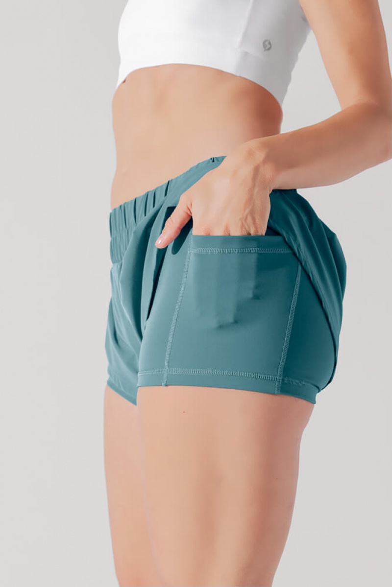 POPFLEX Low Rise Supershort™ Arctic Teal | HOLW63705
