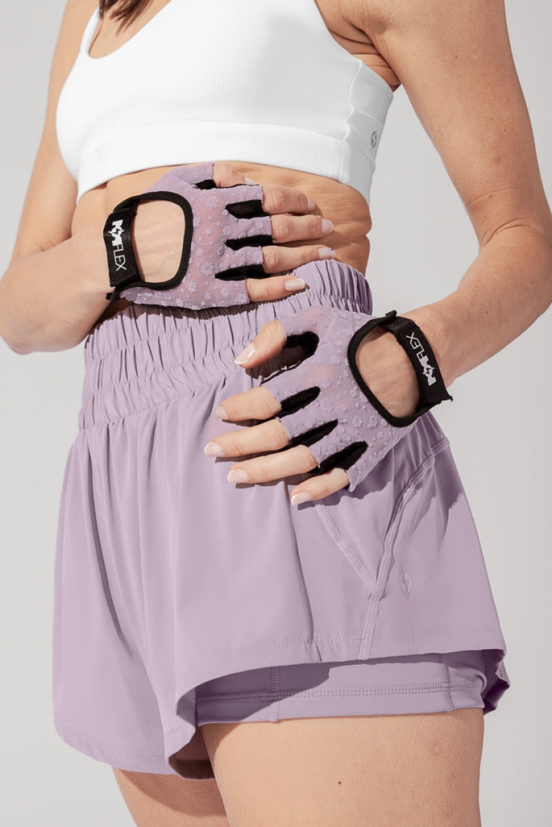POPFLEX Luxe Mesh Tréninková Gloves Dusty Mauve Florals | XMLV62914 