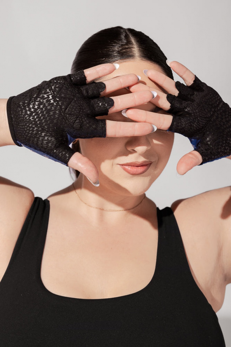 POPFLEX Luxe Mesh Tréninková Gloves Tmavě Blankyt | KCUR65183