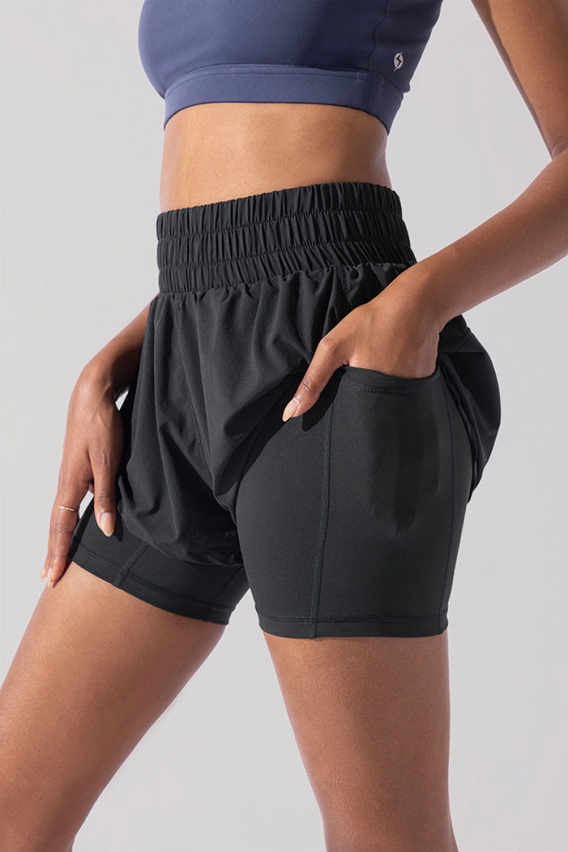 POPFLEX Midi Supershort™ Černé | QWRU79564
