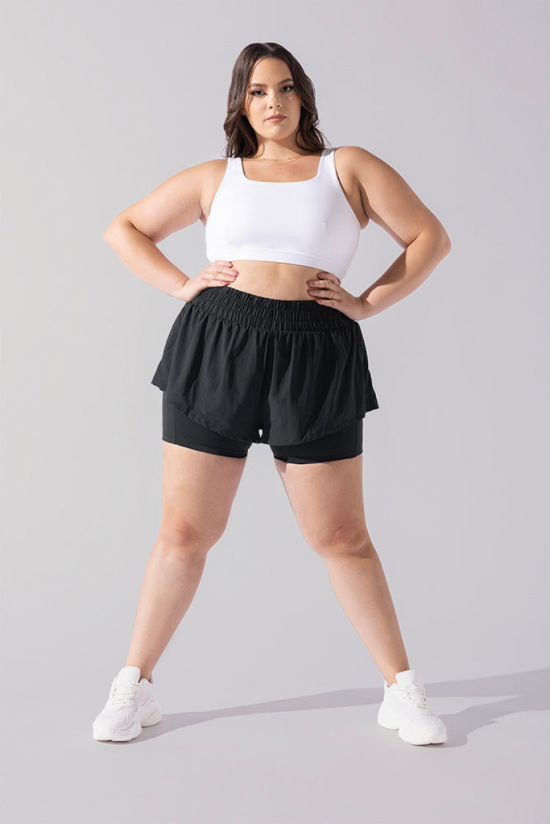 POPFLEX Midi Supershort™ Černé | QWRU79564