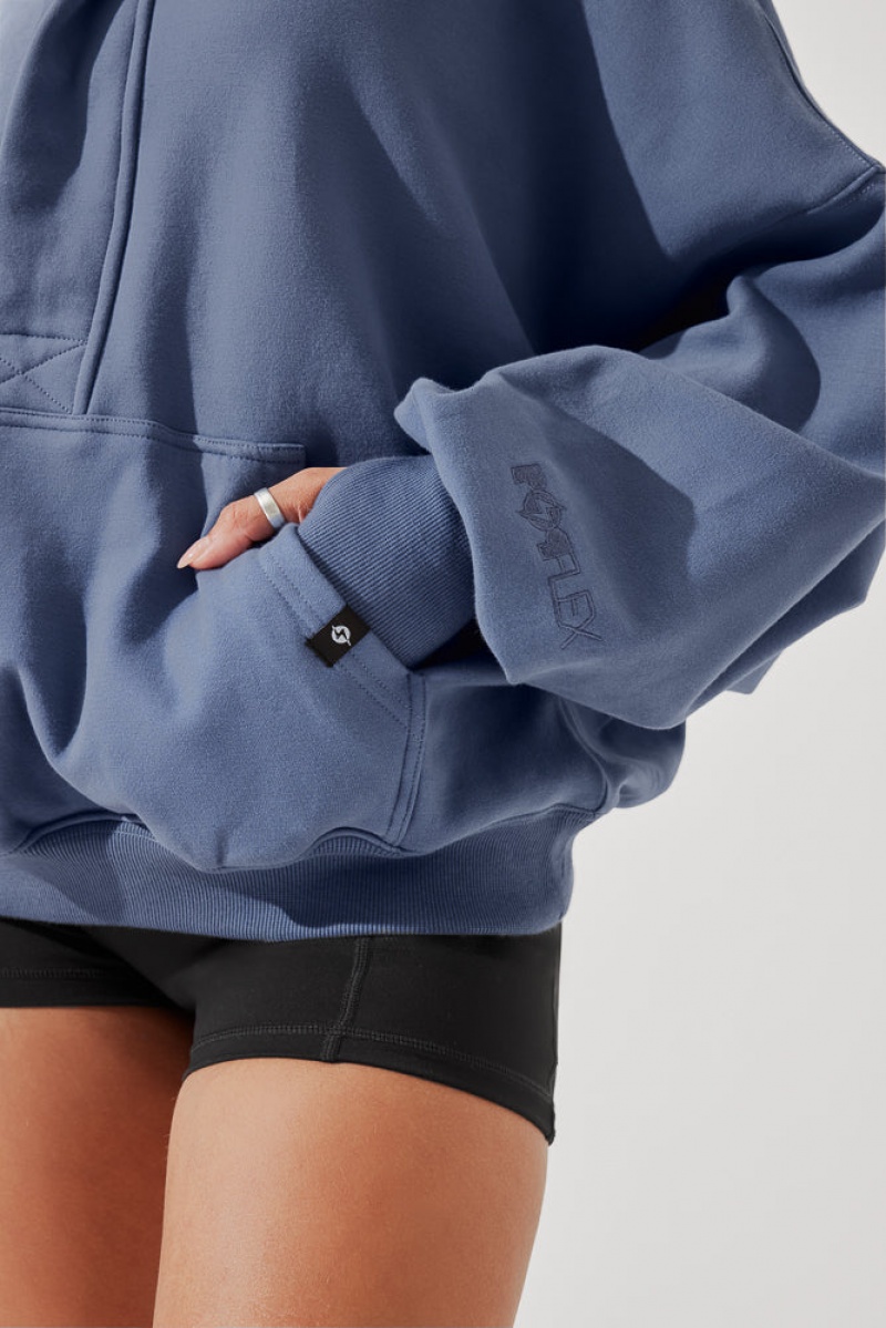 POPFLEX Ooey Gooey Half Zip Svetrové Blankyt | QZTG82561