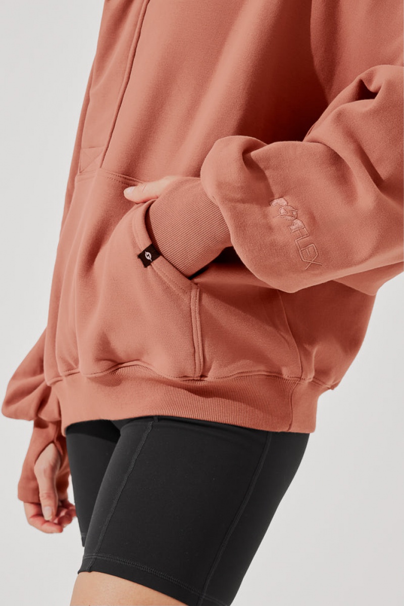 POPFLEX Ooey Gooey Half Zip Svetrové Canyon Clay | XCQO90342