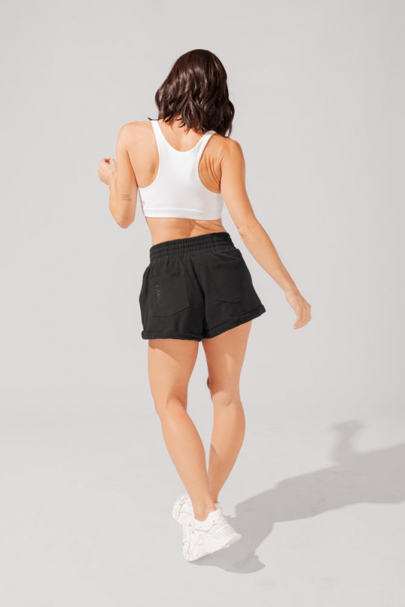 POPFLEX Ooey Gooey Lounge Shorts with Pockets Černé | HVUM95684